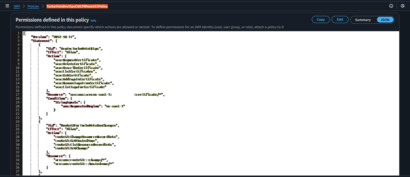 TurboVetsDevOpsCiACMRoute53Policy policy