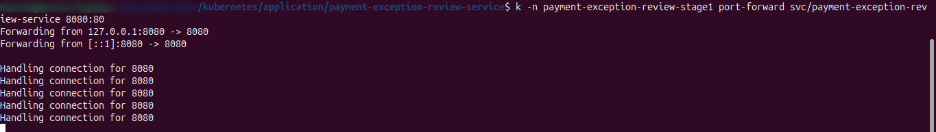 Kubernetes port forwarding for Helm application